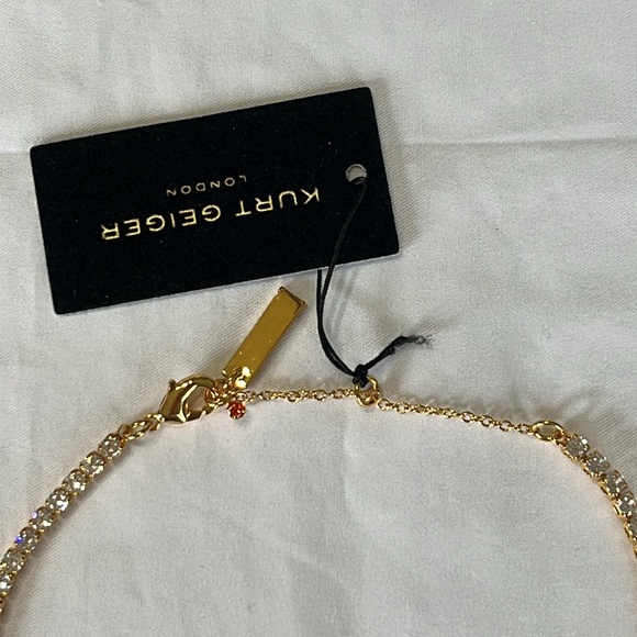Kurt Geiger Eagle Crystal Tennis Necklace NWT - Picture 4 of 8